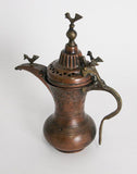 19th c Antique Middle Eastern Dallah Turkish Ottoman Bronze Copper Coffee Pot