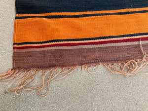 Moroccan Vintage Flat-Weave Stripe Kilim Rug