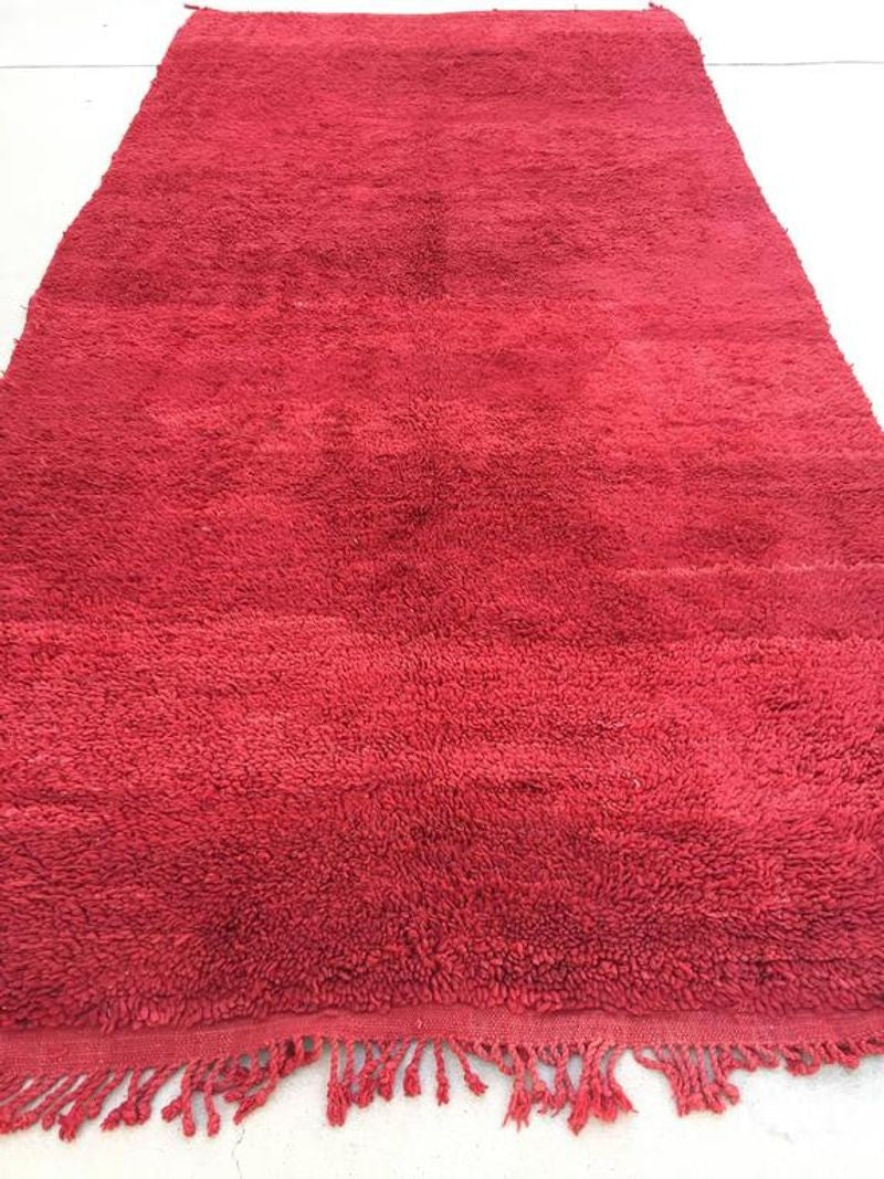 Vintage Red Tribal Moroccan Rug