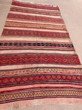 Moroccan Vintage Kilim Tribal Rug, circa 1960's