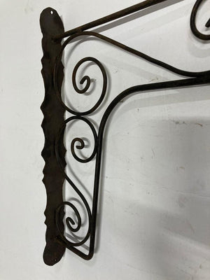 Large Wrought Iron Scrolling Wall Mounted Bracket for Lanterns or Signs