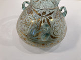 Handblown Mosque Glass Lamp in Mameluke Style Gilded with Arabic Calligraphy