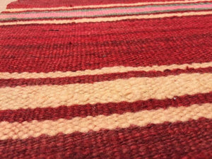 Moroccan Flat-Weave Vintage Rug