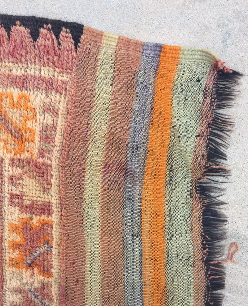 1940s Vintage Moroccan Berber Rug