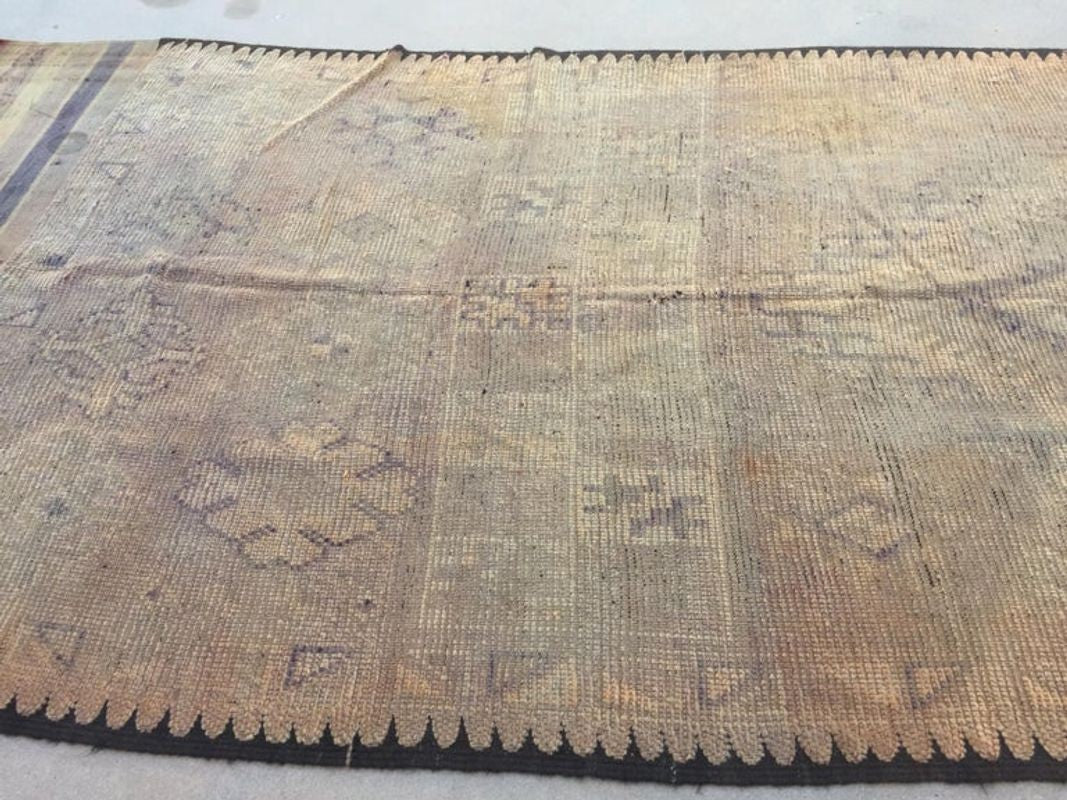 1960s Moroccan Vintage Berber Tribal Rug