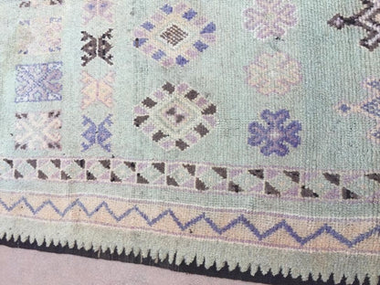 Vintage Moroccan Berber Rug, Handwoven Wool & Goat Hair, 1960