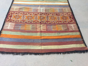 1960s Authentic Moroccan Vintage Tribal Rug
