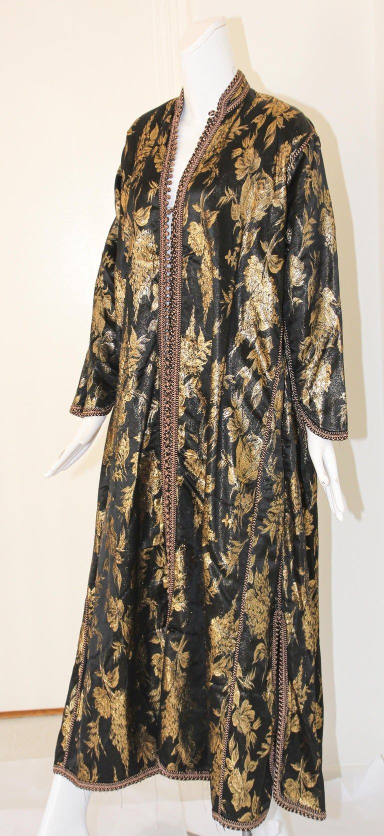 Yves saint laurent evening caftan in black silk velvet hotsell