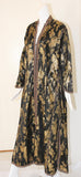 Vintage Moroccan Caftan, Black and Gold Embroidered, ca. 1960s
