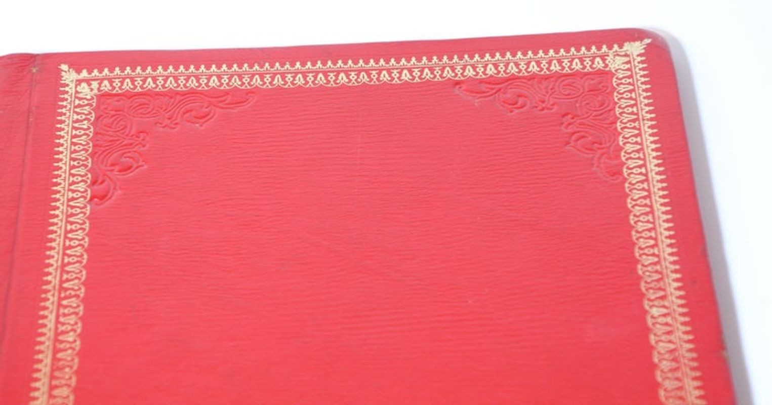 Vintage Moroccan Embossed Leather Padfolio