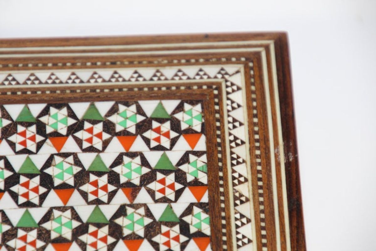 Antique Fine Micro Mosaic Moorish Inlaid Decorative Box