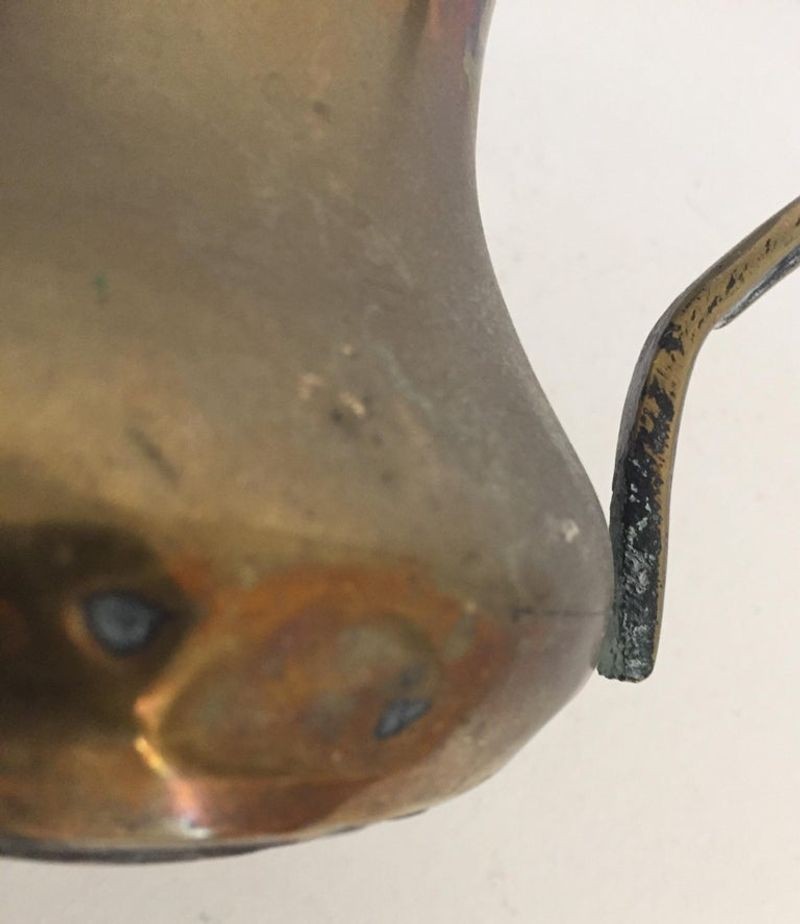 Middle Eastern Dallah Arabic Copper and Brass Coffee Pot