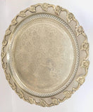 Moroccan Polished Round Footed Silvered Tray Table