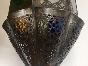Moroccan Lantern Handcrafted Moorish Pendant Glass