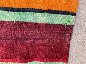 1960s Moroccan Vintage Flat-Weave Berber Rug