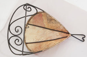 Vintage Parchment Moroccan African Tribal Art Wall Sconce