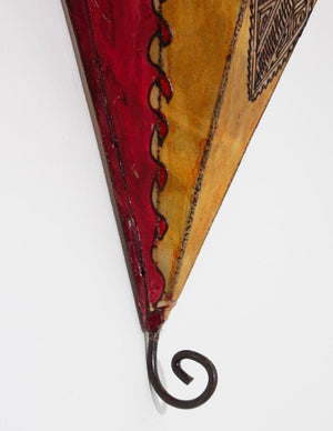 African Art Wall Parchment Sconce