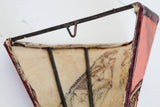 Moroccan Parchment Handpainted Folk Art Wall Sconce