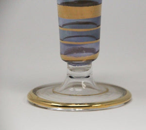Moorish Hand Blown Gilt Glass Bohemian Perfume Bottle