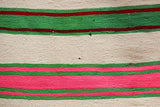 Vintage 1960s Moroccan Flat-Weave Rug, Ethnic Textile Handira