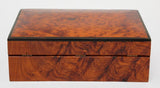 Victorian English Regency Handcrafted Burl Wood Jewelry Box