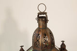 Moroccan Moorish Tole and Glass Candle Lantern