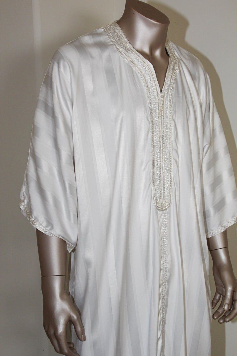 Moroccan Vintage Gentleman White Caftan, Kaftan