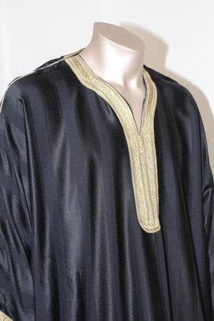 Moroccan Black Vintage Gentleman Caftan