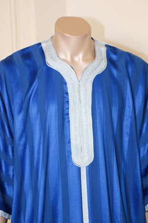 Moroccan Vintage Gentleman Royal Blue Caftan