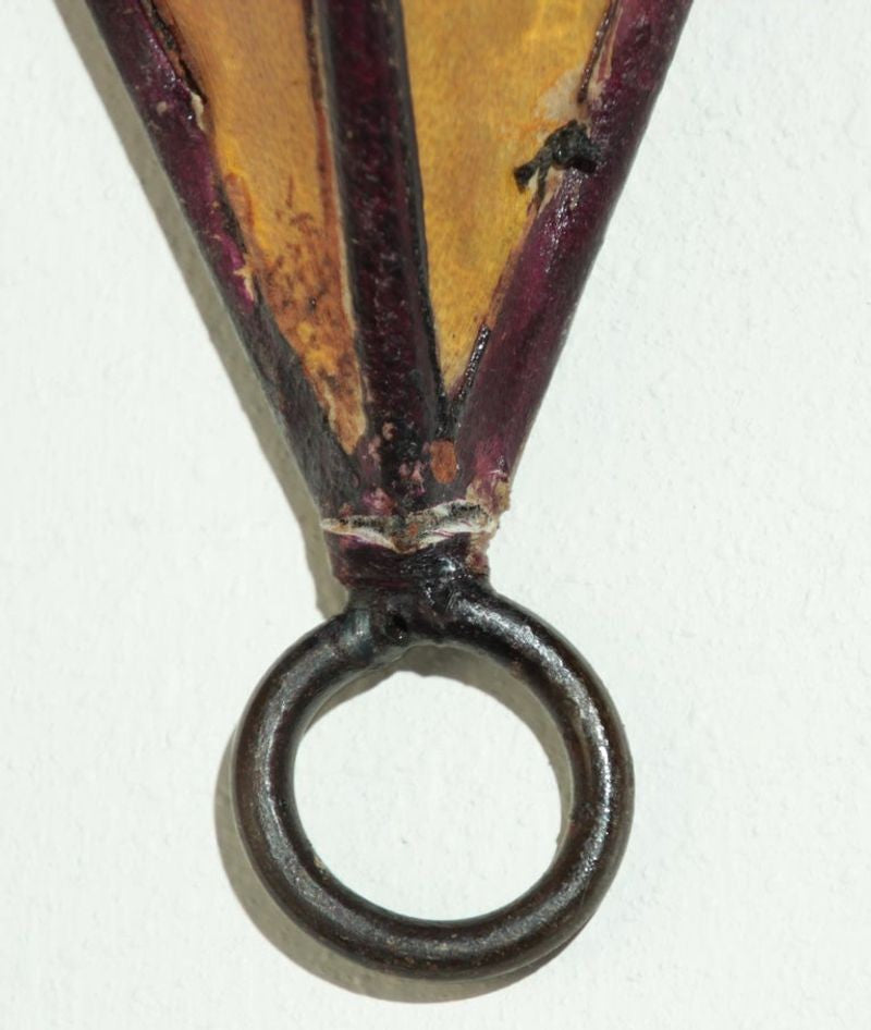 Vintage North African Art Wall Sconce Parchment