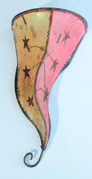 Handpainted Moroccan Folk Art Decorative Wall Sconce