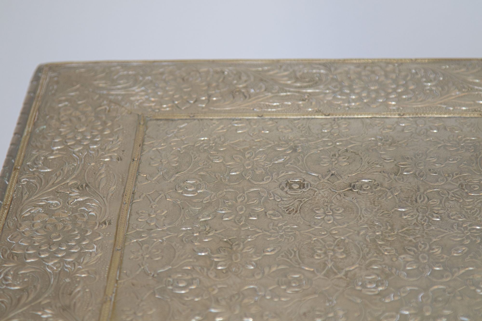 Vintage Anglo-Indian Silver Clad Side Low Table