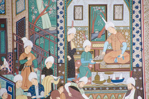 Indian Mughal 19th Century Palace Scene Print