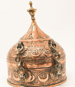 Rajasthani Mughal Decorative Copper Lidded Betel Spice Pandan Caddy Box