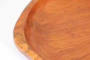 Large Vintage Hand Hewn Organic Teak Burl Bowl