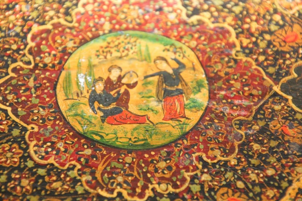 Hand Painted Middle Eastern Qajar Style Picture Photo Album