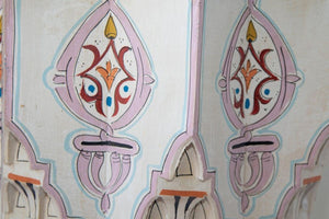 Moroccan Moorish Star Shape Ivory Side Tables a Pair