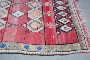 Moroccan Vintage Hand-Woven Boujad Berber Rug, circa 1960