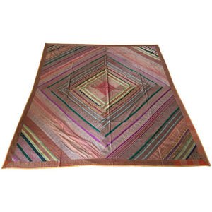 Silk Sari Textile Quilt Patchwork, India
