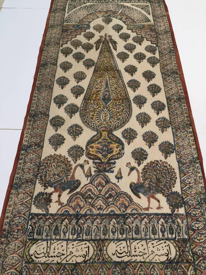 Moorish Paisley Woodblock Printed Textile Wall Hanging
