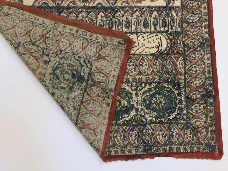 Moorish Paisley Woodblock Printed Textile Wall Hanging