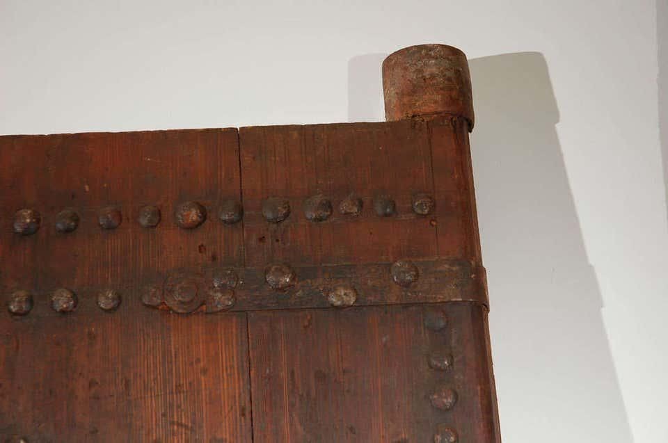 19th Century Large Moroccan Ryad Studded Moorish Antique Door