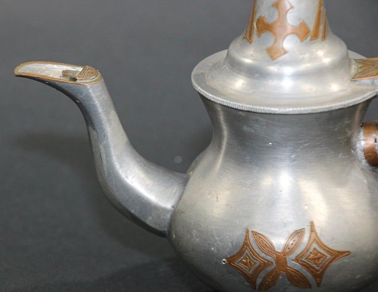 Tuareg African Pewter Tea Pot from Mauritania