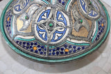 Moroccan Ceramic Bowl with Lid Tajine from Fez Polychrome