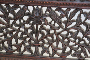Anglo-Indian Mughal Hardwood Three-Panel Screen