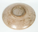 Moroccan Ceramic Brown Plate Chiseled with Arabic Calligraphy Scripts