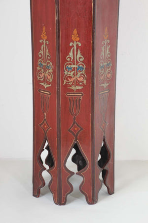 Moroccan Moorish Hand Painted Pedestal Table