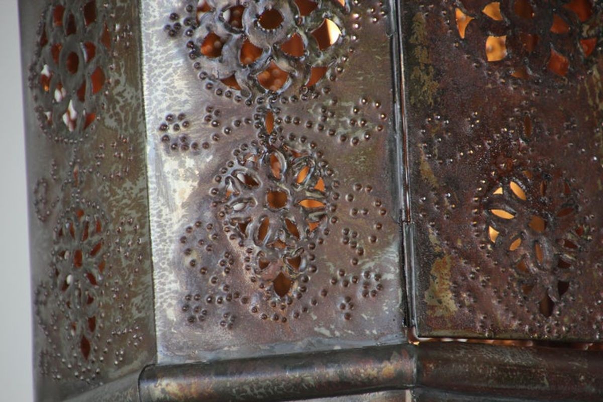 Moroccan Moorish Handcrafted Metal Lantern Pendant