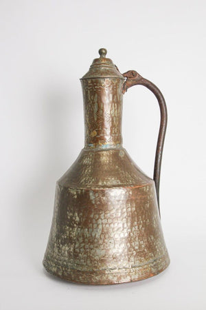 Antique 19th Century Middle Eastern Tinned Copper Ewer