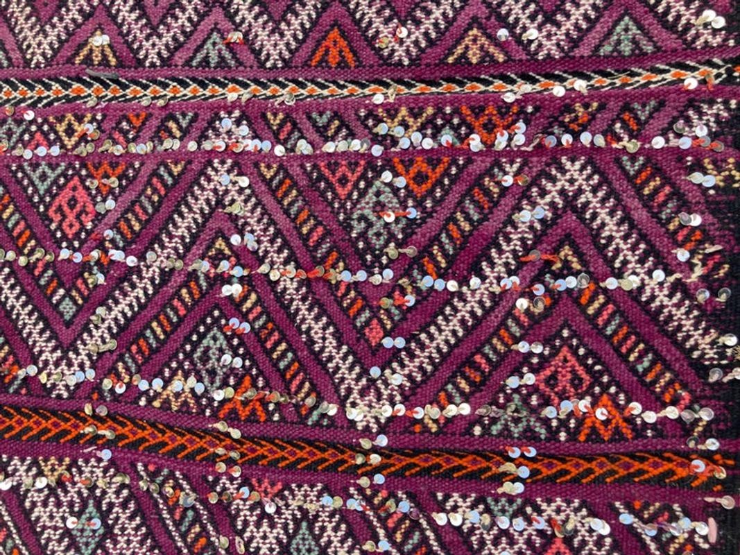 1940s Moroccan Tribal Rug African Ethnic Textile Floor Covering